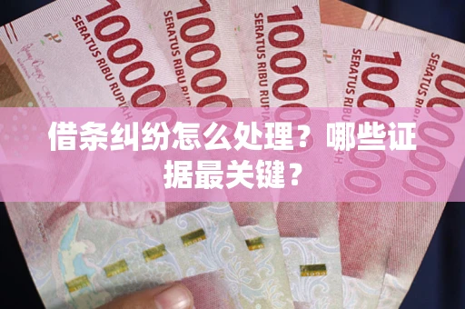 武汉借条纠纷怎么处理？哪些证据最关键？