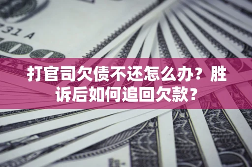 武汉打官司欠债不还怎么办？胜诉后如何追回欠款？