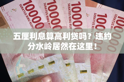 武汉五厘利息算高利贷吗？违约分水岭居然在这里！