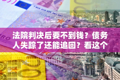武汉法院判决后要不到钱？债务人失踪了还能追回？看这个方法！