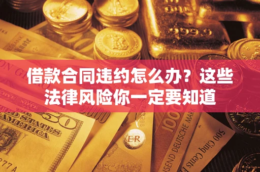 武汉借款合同违约怎么办？这些法律风险你一定要知道
