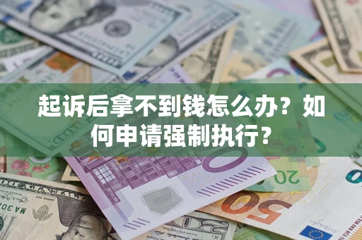 武汉起诉后拿不到钱怎么办？如何申请强制执行？