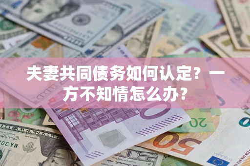 武汉夫妻共同债务如何认定？一方不知情怎么办？