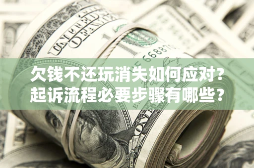 武汉欠钱不还玩消失如何应对？起诉流程必要步骤有哪些？